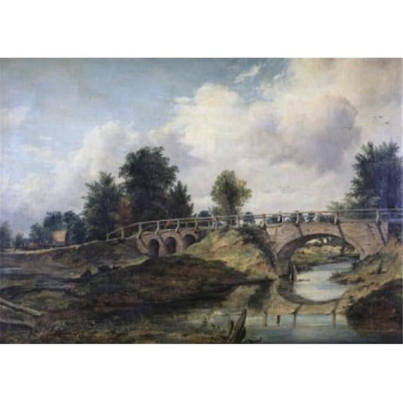 Posterazzi SAL900134256 Bridge Over the River Stour Frederick William Watts 1800-1862 British Poster Print - 18 x 24 in.