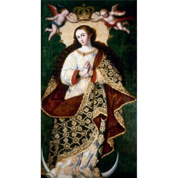 Posterazzi SAL900143378 The Immaculate Conception Artist Mixed Media on Linen 17th Century USA Louisiana New Orleans New Orleans Museum Poster Print - 18 x 24 in.