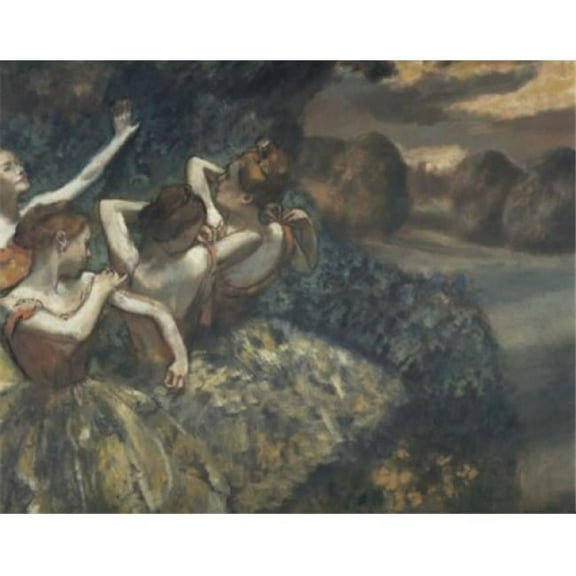 Posterazzi SAL900145527 Four Dancers Oil on Canvas Degas Edgar 1834 D1917 French National Gallery of Art Washington DC Poster Print - 18 x 24 in.