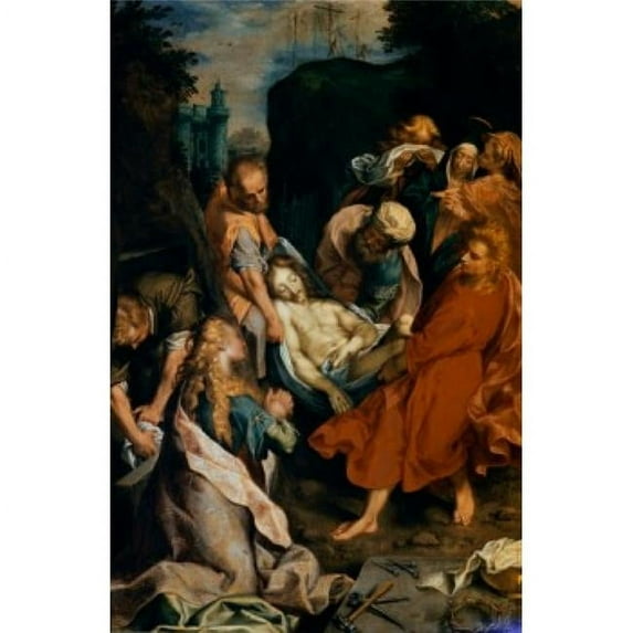 Posterazzi SAL9003423 Christ Entombed Frederico Barocci Ca1535-1612 Italian Art Collection University of Gottingen Germany Poster Print - 18 x 24 in.