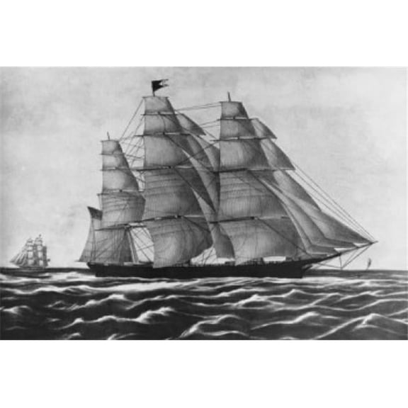 Posterazzi SAL9902341 Clipper Ship Red Jacket Poster Print - 18 x 24 in.