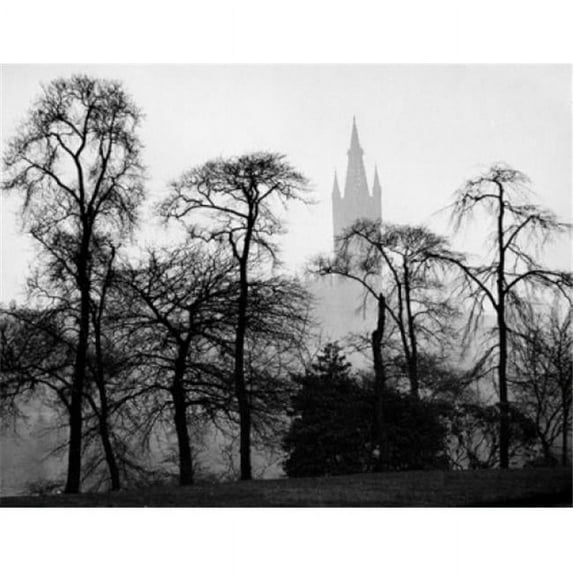 Posterazzi SAL9903296 Scotland Glasgow Glasgow University Silhouettes of Trees on the Foreground Poster Print - 18 x 24 in.