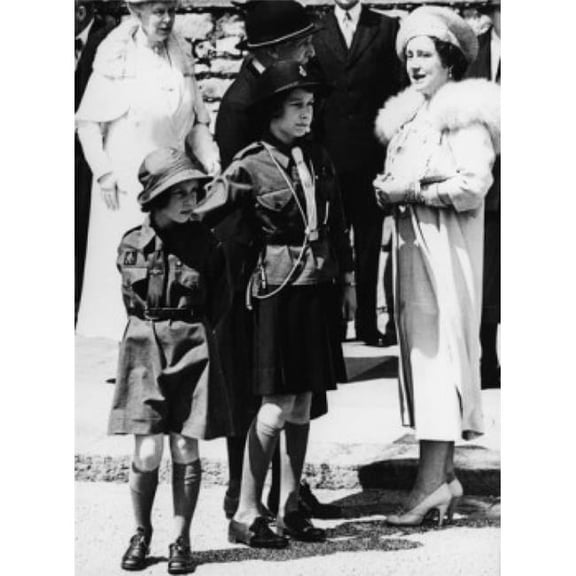 Posterazzi SAL990359098 Well Dress People & Scout Girls Standing Poster Print - 18 x 24 in.