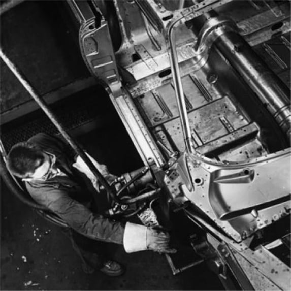 Posterazzi SAL9904453 High Angle View of Male Worker Working in Car Assembly Plant Poster Print - 18 x 24 in.