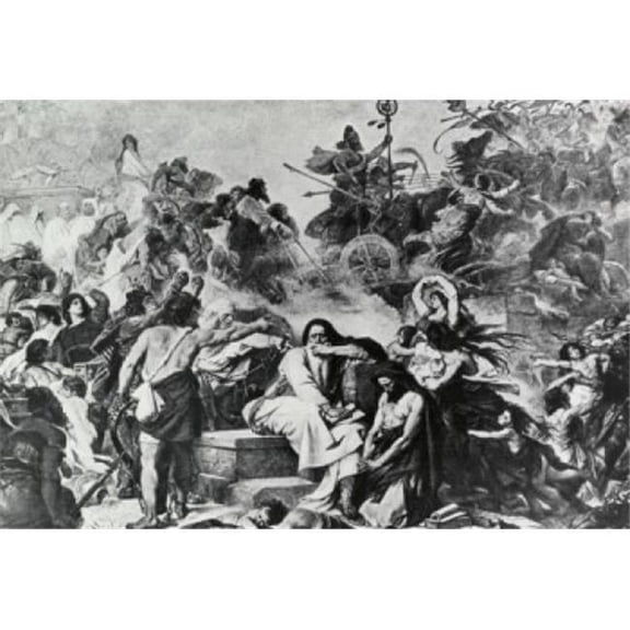 Posterazzi SAL995103154 Jewish Captives Weeping Over Babylonian Captivity Eduard Bendermann 1811-1889 German Poster Print - 18 x 24 in.