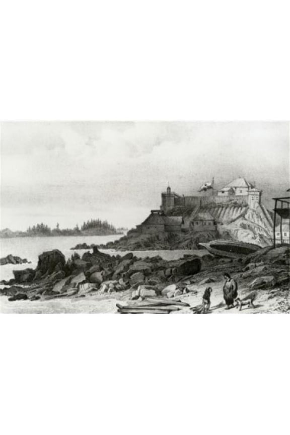 SAL995103309 Headquarters of the Russian American Company at Sitka 1827 Artist Unknown Poster Print - 18 x 24 in.
