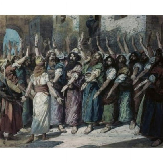 Posterazzi SAL999202 The Israelites Declare Vengeance James Tissot 1836-1902 French Jewish Museum New York USA Poster Print - 18 x 24 in.