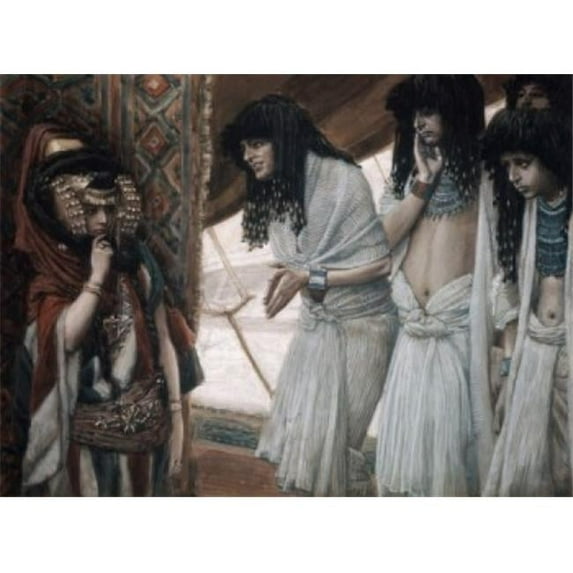 Posterazzi SAL99922 Egyptians Admire Sarahs Sarai Beauty James Tissot 1836-1902 French Jewish Museum New York Print - 18 x 24 in.