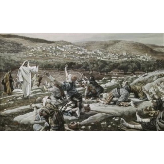 Posterazzi SAL999397 Healing of the Ten Lepers James Tissot 1836-1902 French Poster Print - 18 x 24 in.