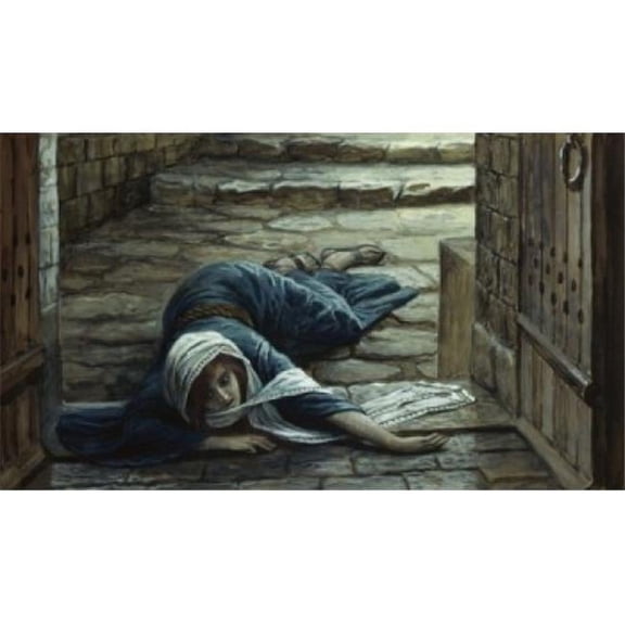 Posterazzi SAL999503 The Levites Wife Dies at the Door James J Tissot 1836-1902 French Jewish Museum New York USA Print - 18 x 24 in.
