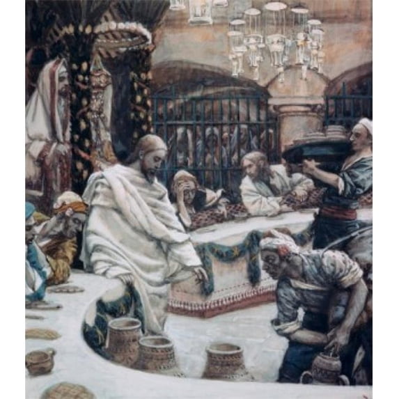 Posterazzi SAL99962 The Marriage of Cana in Galilee James Tissot 1836-1902 French Poster Print - 18 x 24 in.