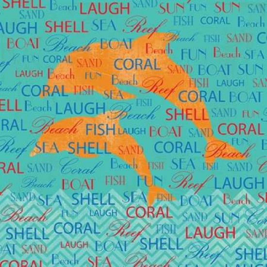Posterazzi SPLASHING DOLPHINS Canvas Art - Piper Ballantyne (24 x 24)