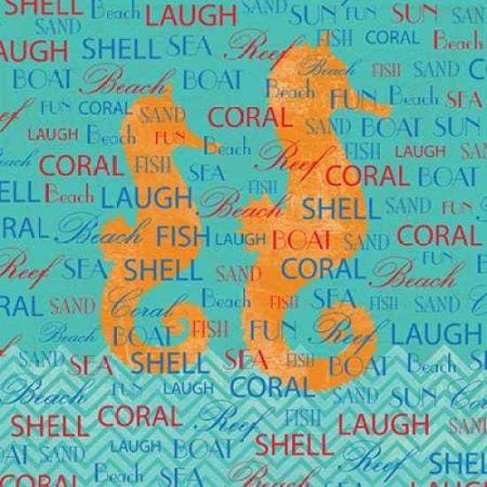 Posterazzi SWIMMING SEAHORSE Canvas Art - Piper Ballantyne (24 x 24)