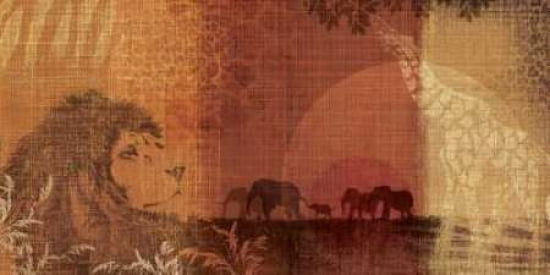 Posterazzi Safari Sunset II Canvas Art - Tandi Venter (24 x 48)