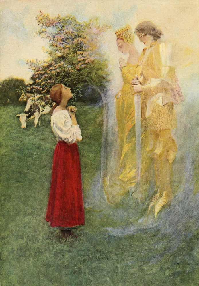 Posterazzi Saint Joan of Arc 1919 She believed she talked to the angels Canvas Art - Howard Pyle (24 x 36)