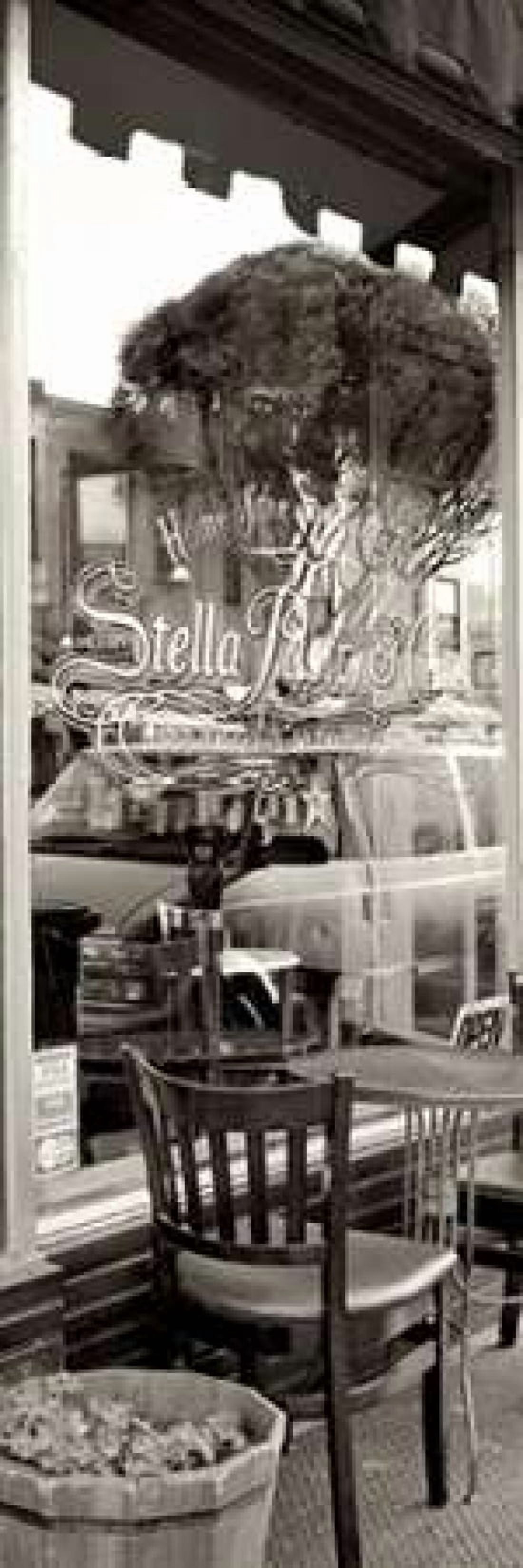 Posterazzi San Francisco Cafe Pano - 3 Canvas Art - Alan Blaustein (12 x 36)