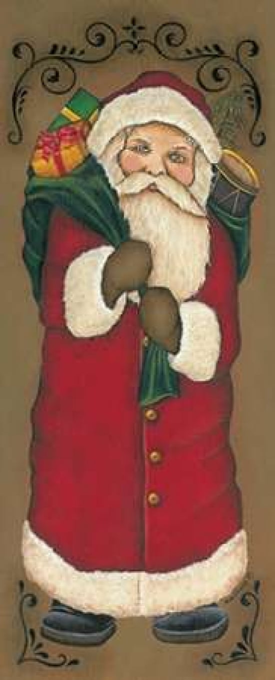 Posterazzi Santa Clause Canvas Art - Kim Lewis (24 x 48)