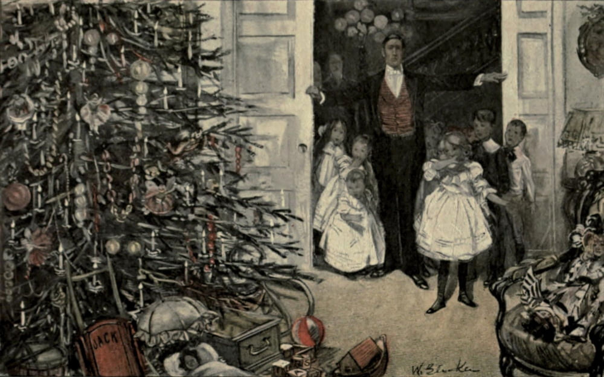 Posterazzi Santa Clauss Partner 1899 Seeing the Christmas tree Canvas Art - W Glackens (24 x 36)