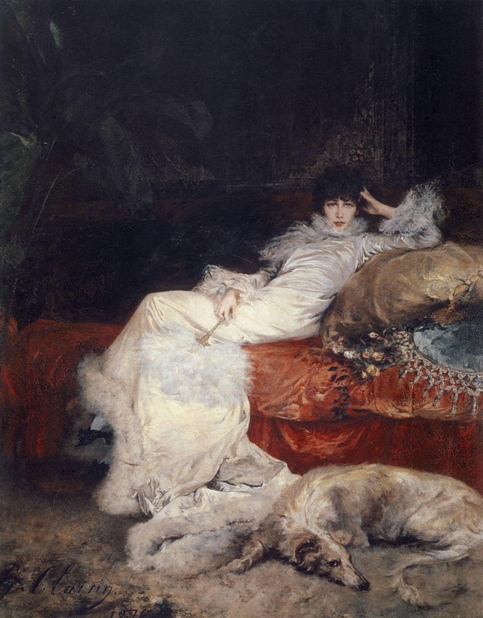 Posterazzi Sarah Bernhardt 1876 Canvas Art - George Clairin (24 x 36)
