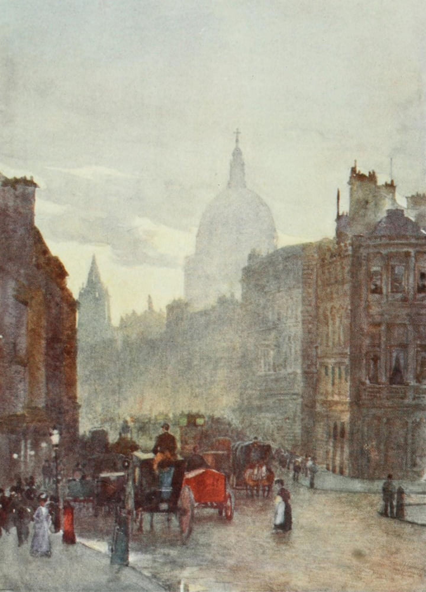 Posterazzi Scenery of London 1905 From Cannon Street Station Canvas Art - Herbert Marshall (24 x 36)