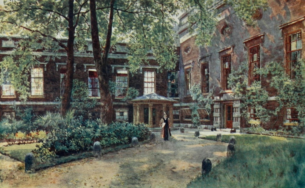 Posterazzi Scenery of London 1905 Grocers Hall Canvas Art - Herbert Marshall (24 x 36)