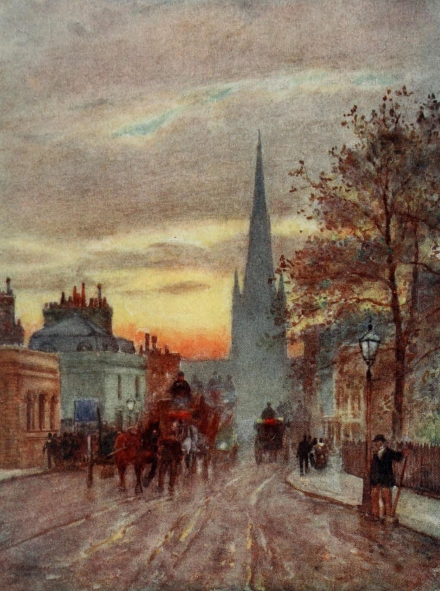 Posterazzi Scenery of London 1905 Grosvenor Road Pimlico Canvas Art - Herbert Marshall (24 x 36)