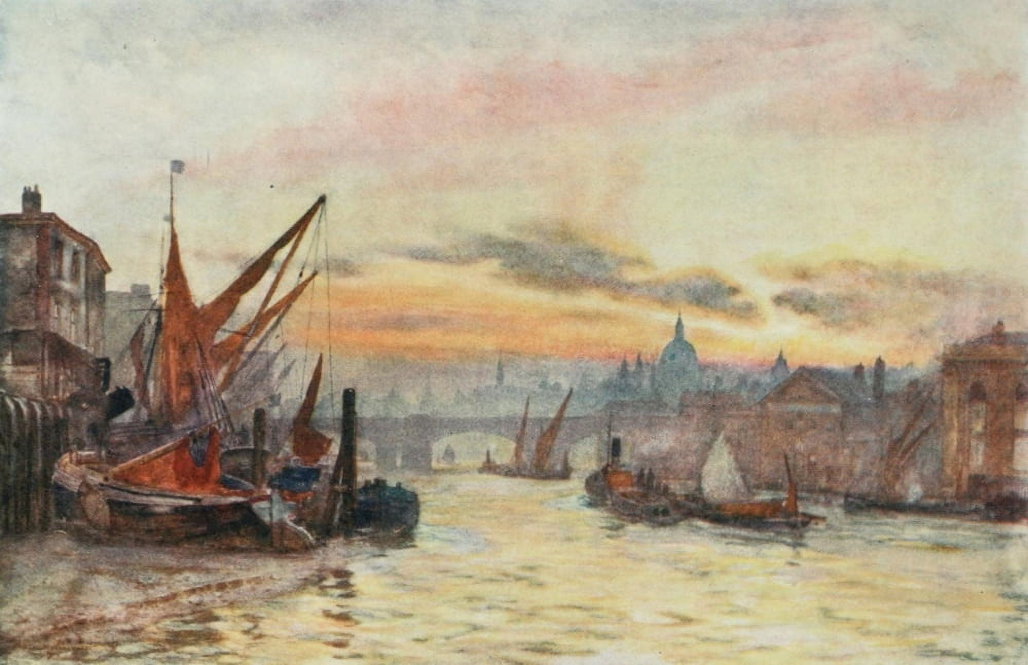 Posterazzi Scenery of London 1905 Southwark Canvas Art - Herbert Marshall (24 x 36)
