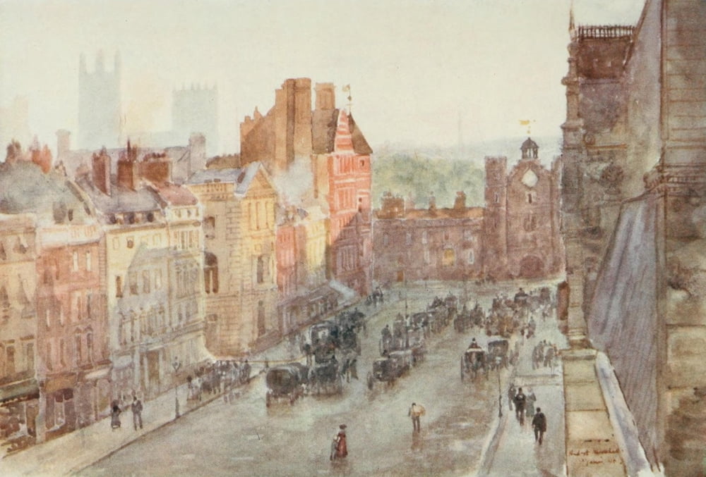 Posterazzi Scenery of London 1905 St Jamess Street Canvas Art - Herbert Marshall (24 x 36)