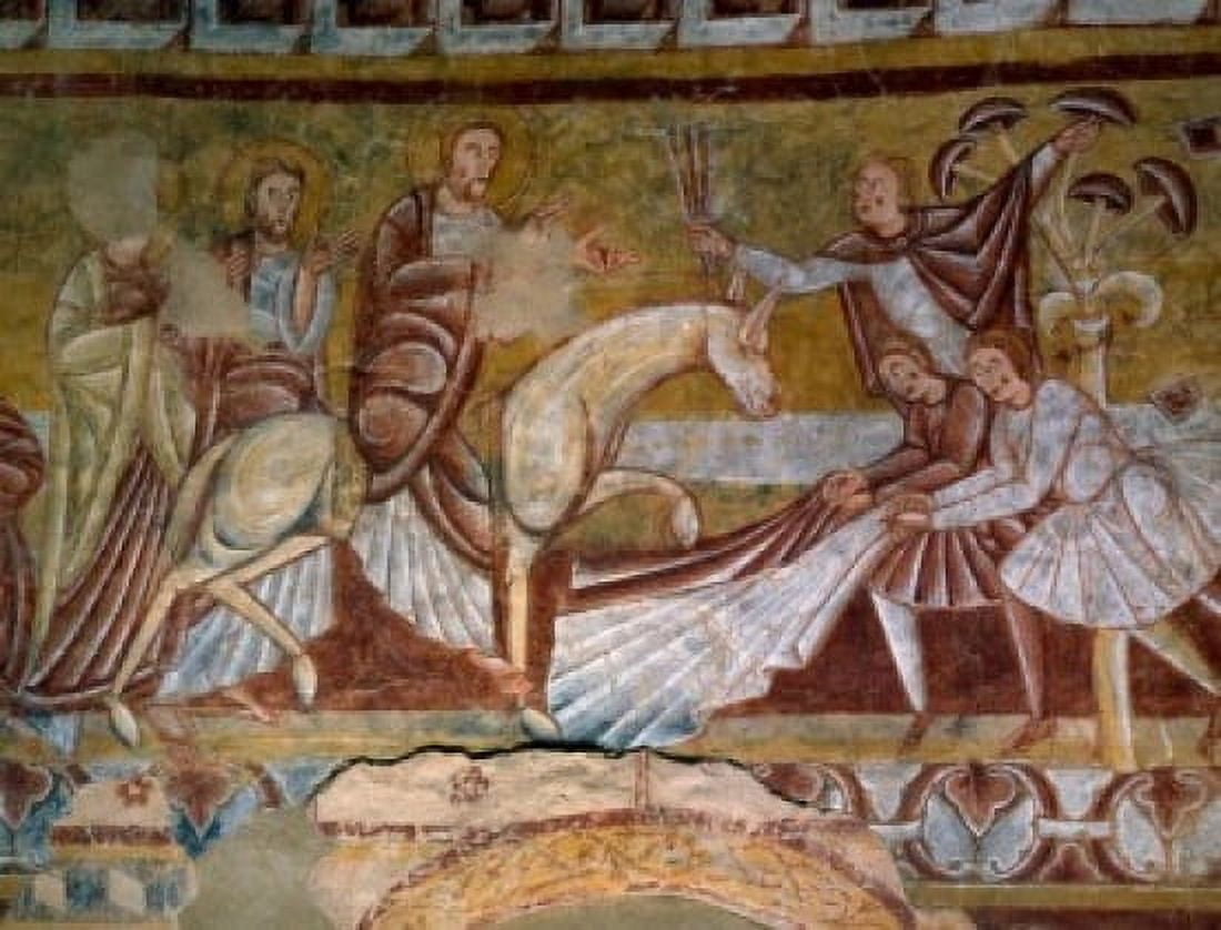 Posterazzi Scenes from the Bible by artist unknown fresco 12th century Canvas Art - (24 x 36)