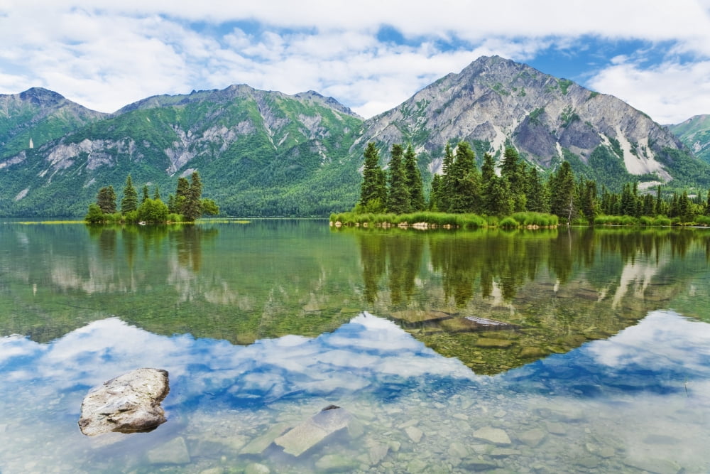 Posterazzi Scenic View Of Kijik Lake In Lake Clark National Park During Summer In Southcentral Alaska Canvas Art - Michael DeYoung Design Pics (34 x 22)