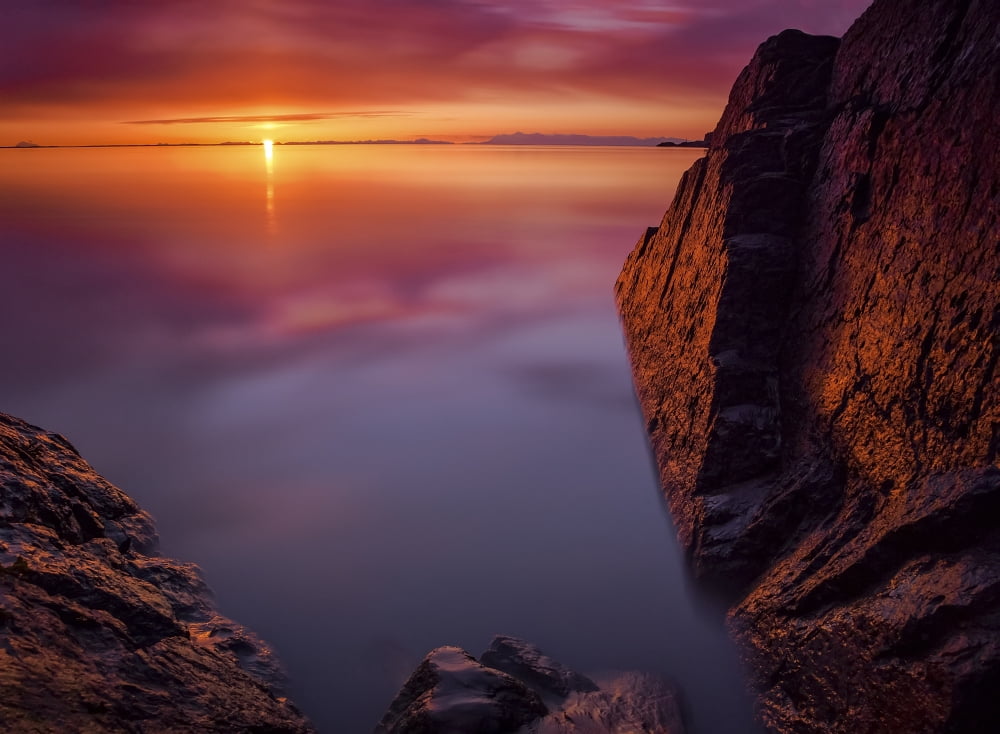 Posterazzi Scenic sunset along Turnagain Arm Southcentral Alaska summer Canvas Art - Kevan Dee Design Pics (36 x 26)