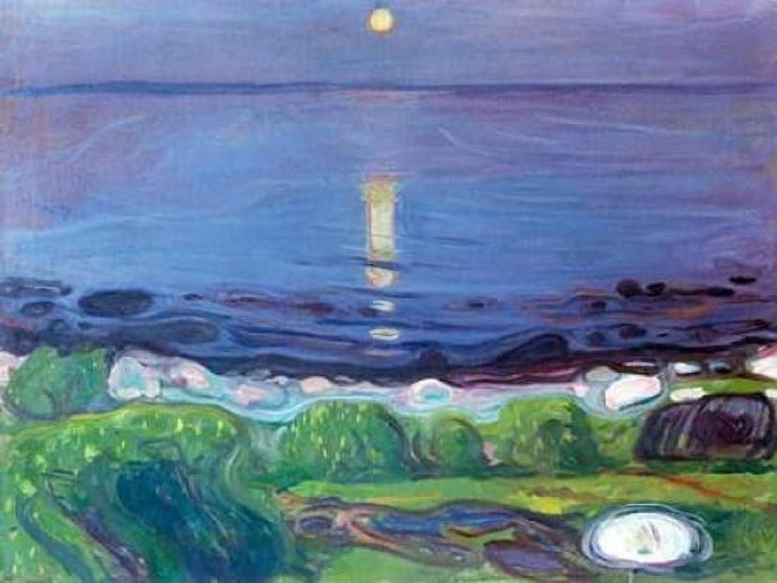 Posterazzi Seascape Canvas Art - Edvard Munch (22 x 28)