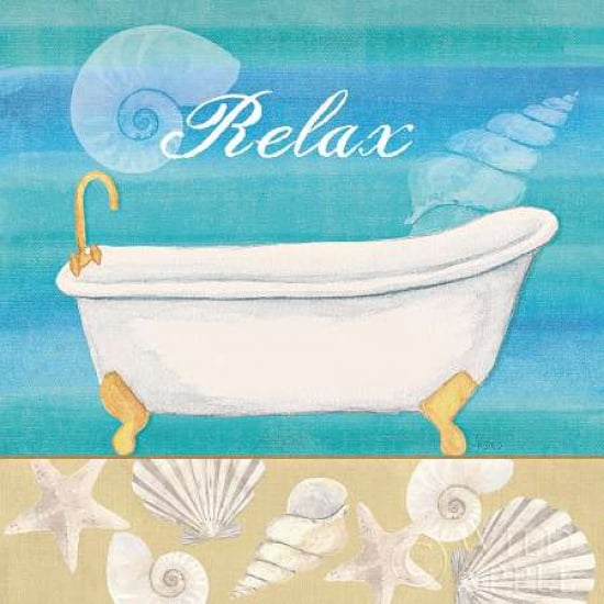 Posterazzi Seashells Bath I Canvas Art - Veronique Charron (24 x 24)