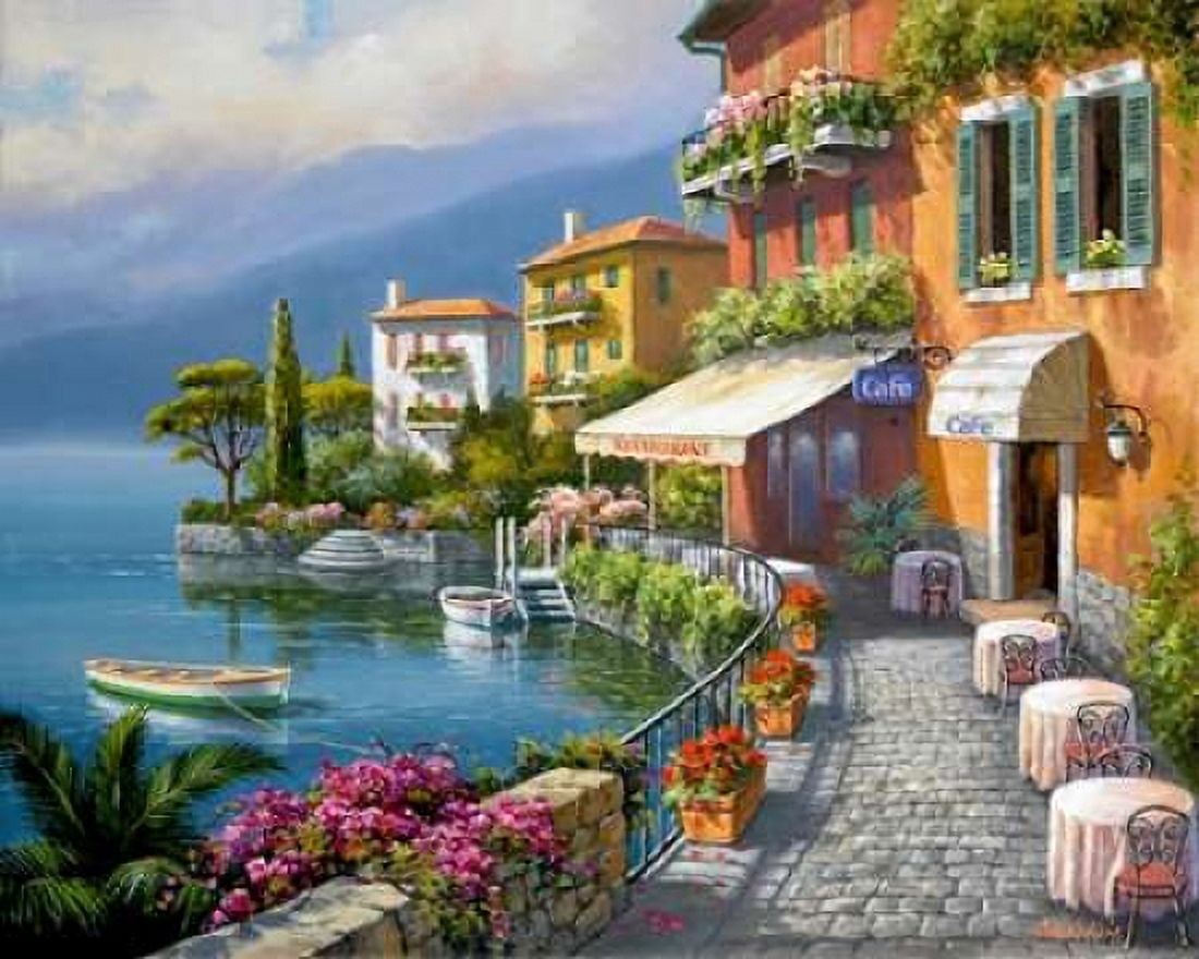 Posterazzi Seaside Bistro Caf?? Canvas Art - Sung Kim (24 x 30)