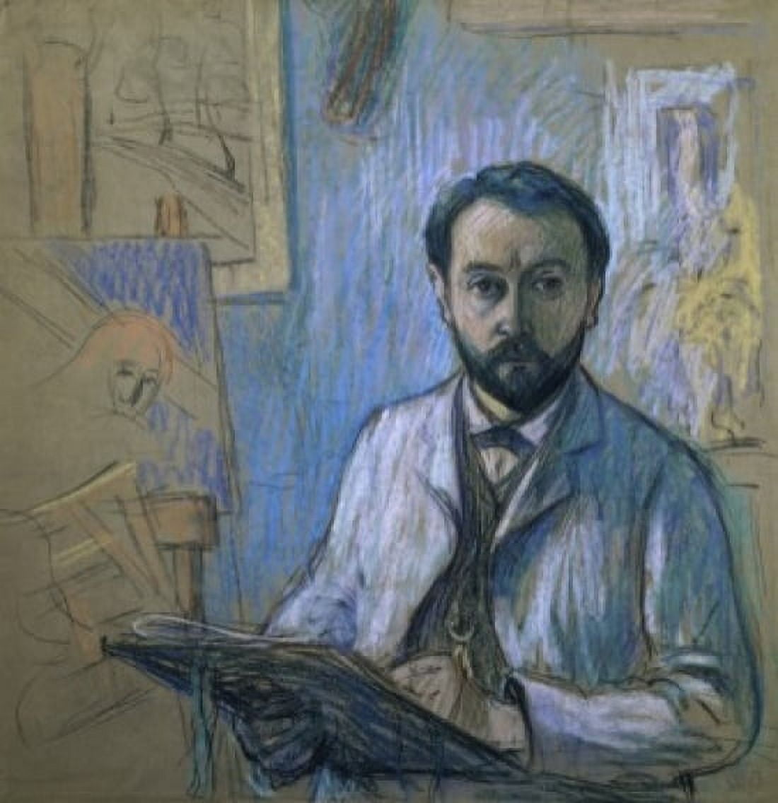 Posterazzi Self Portrait in the Studio (Autoportrait dans lAtelier) Claude Emile Schuffenecker (1851-1934French) Musee dOrsay Paris Canvas Art - Claude Emile Schuffenecker (24 x 36)