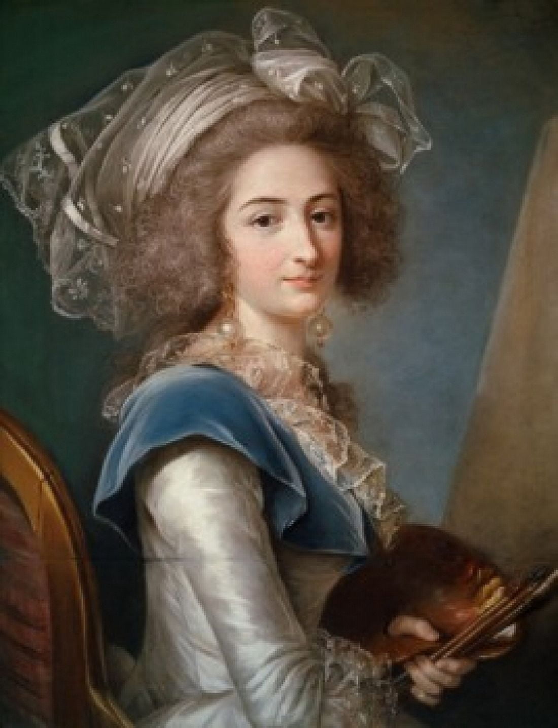 Posterazzi Self Portrait by Adelaide Labille-Guiard Private Collection 1749-1803 Canvas Art - Adelaide Labille-Guiard (24 x 36)