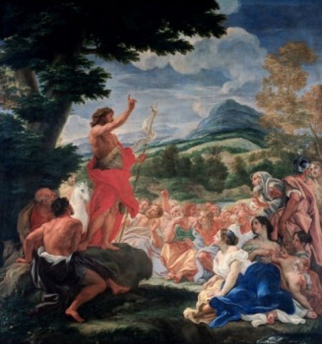 Posterazzi The Sermon of St John the Baptist Baciccio (Giovanni B Gaulli) (1639-1709Italian) Musee du Louvre Paris Canvas Art - Baciccio Giovanni B Gaulli (24 x 36)