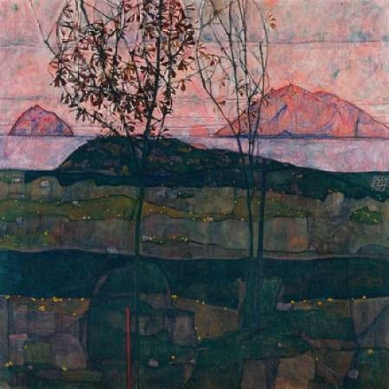 Posterazzi Setting Sun Canvas Art - Egon Schiele (24 x 24)