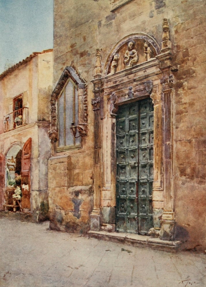 Posterazzi Sicily 1911 Sta Madre dei Miracoli Syracuse Canvas Art - Alberto Pisa (24 x 36)