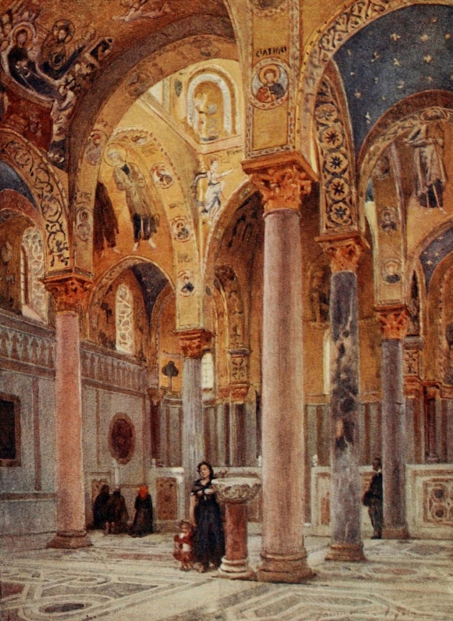 Posterazzi Sicily 1911 The Martorana Palermo Canvas Art - Alberto Pisa (24 x 36)