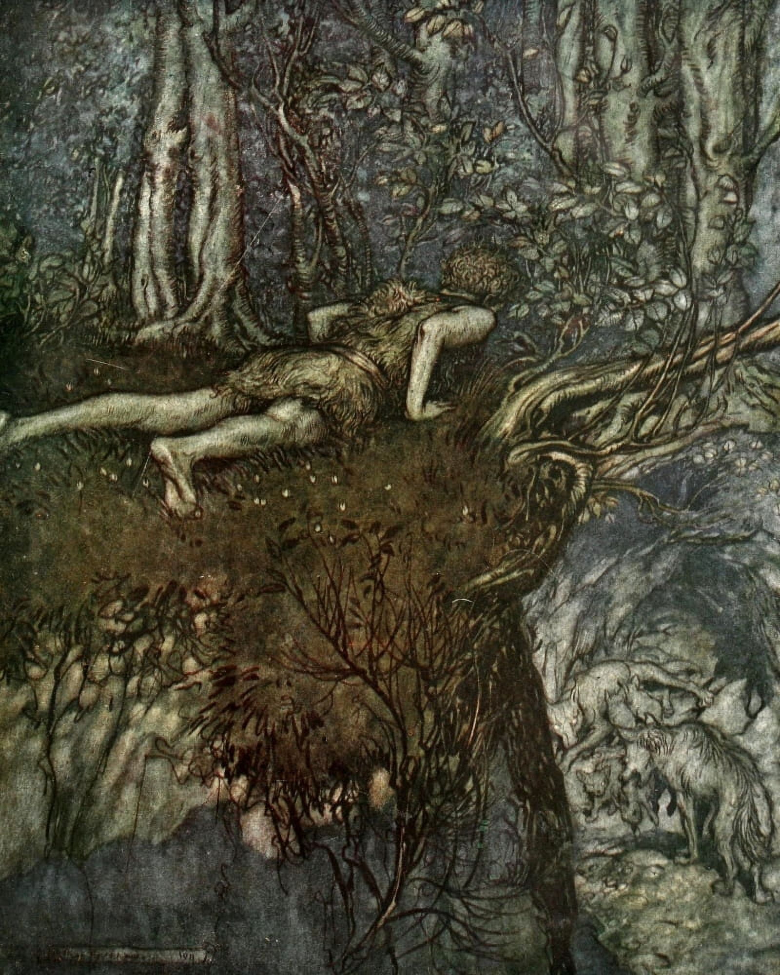 Posterazzi Siegfried 1924 What love is like Canvas Art - A Rackham (24 x 36)
