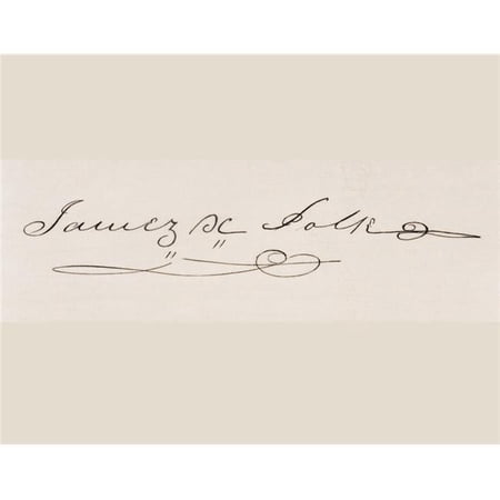 Posterazzi Signature of James Knox Polk 1795 to 1849 11th President of the United States 1845 to 1849 Poster Print