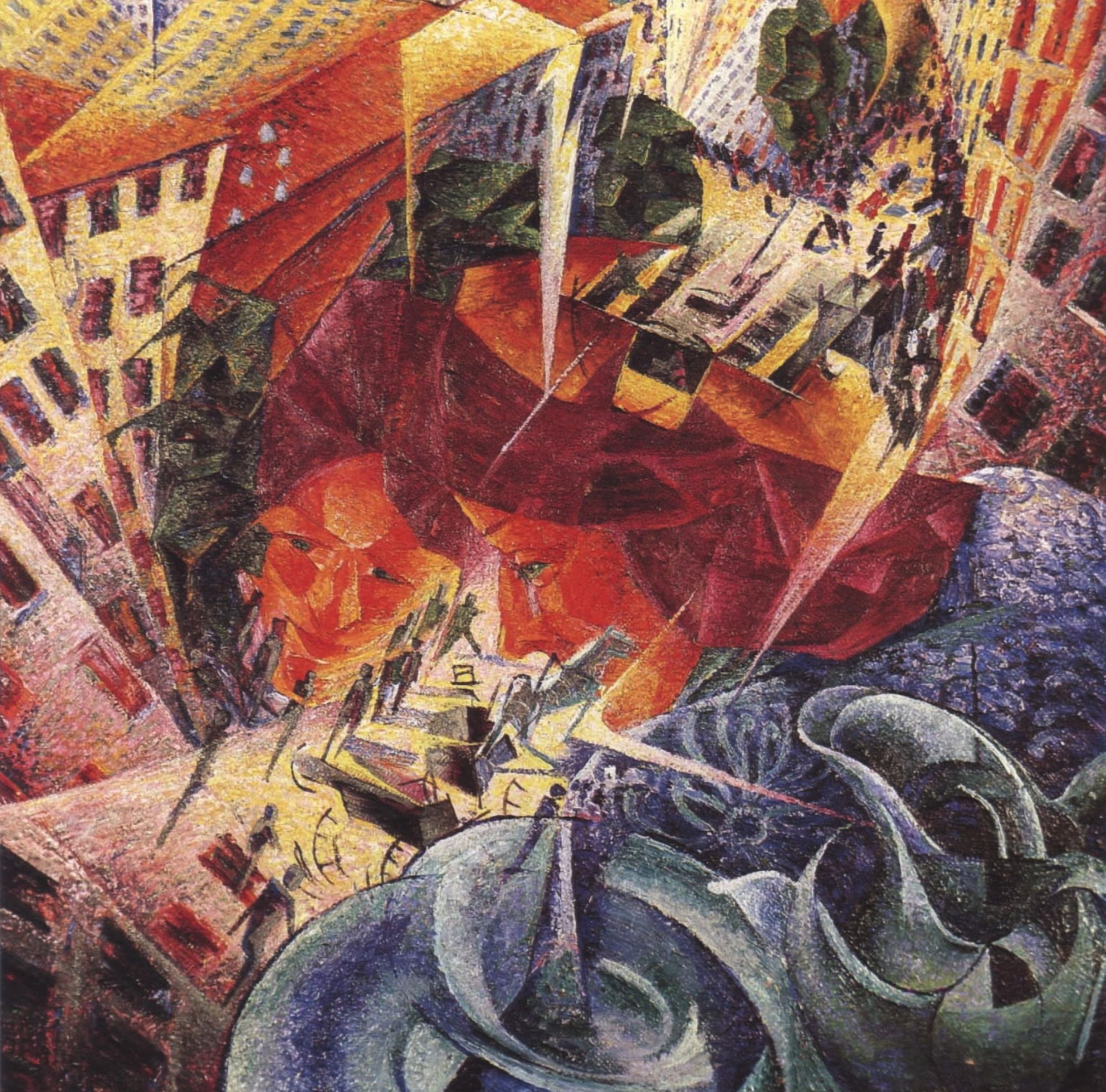 Posterazzi Simultaneous Visions 1911 Canvas Art - Umberto Boccioni (24 x 36)