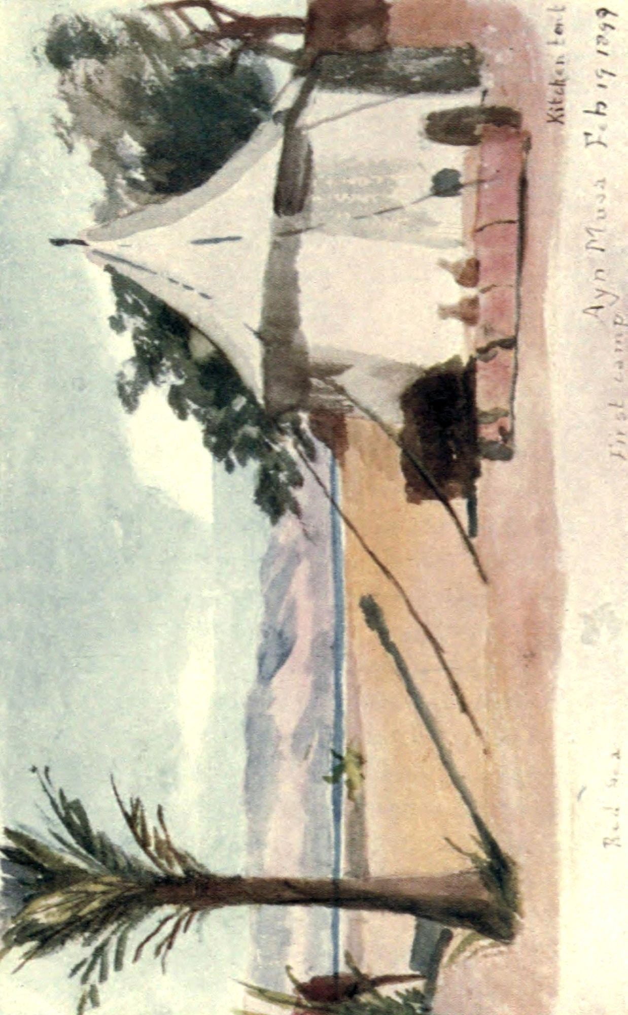 Posterazzi Sinai & Petra 1907 Ain Musa Canvas Art - Frances M Hornby (24 x 36)