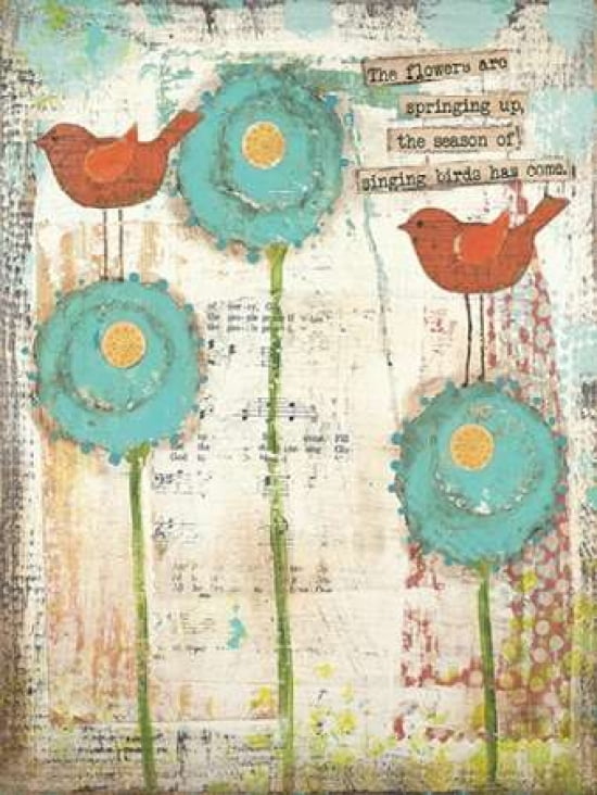 Posterazzi Singing Birds Canvas Art - Cassandra Cushman (18 x 24)