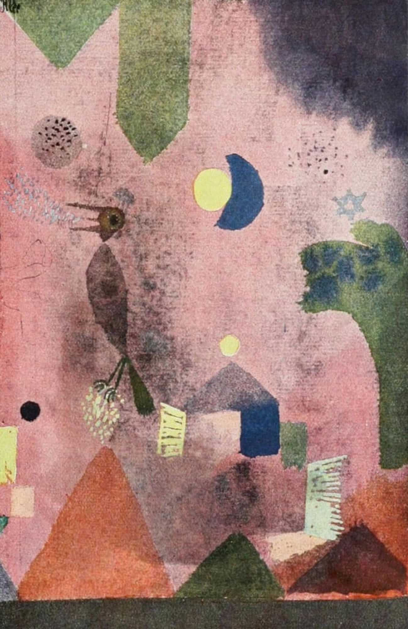 Posterazzi Singing Nightingale 1922 Canvas Art - Paul Klee (24 x 36)