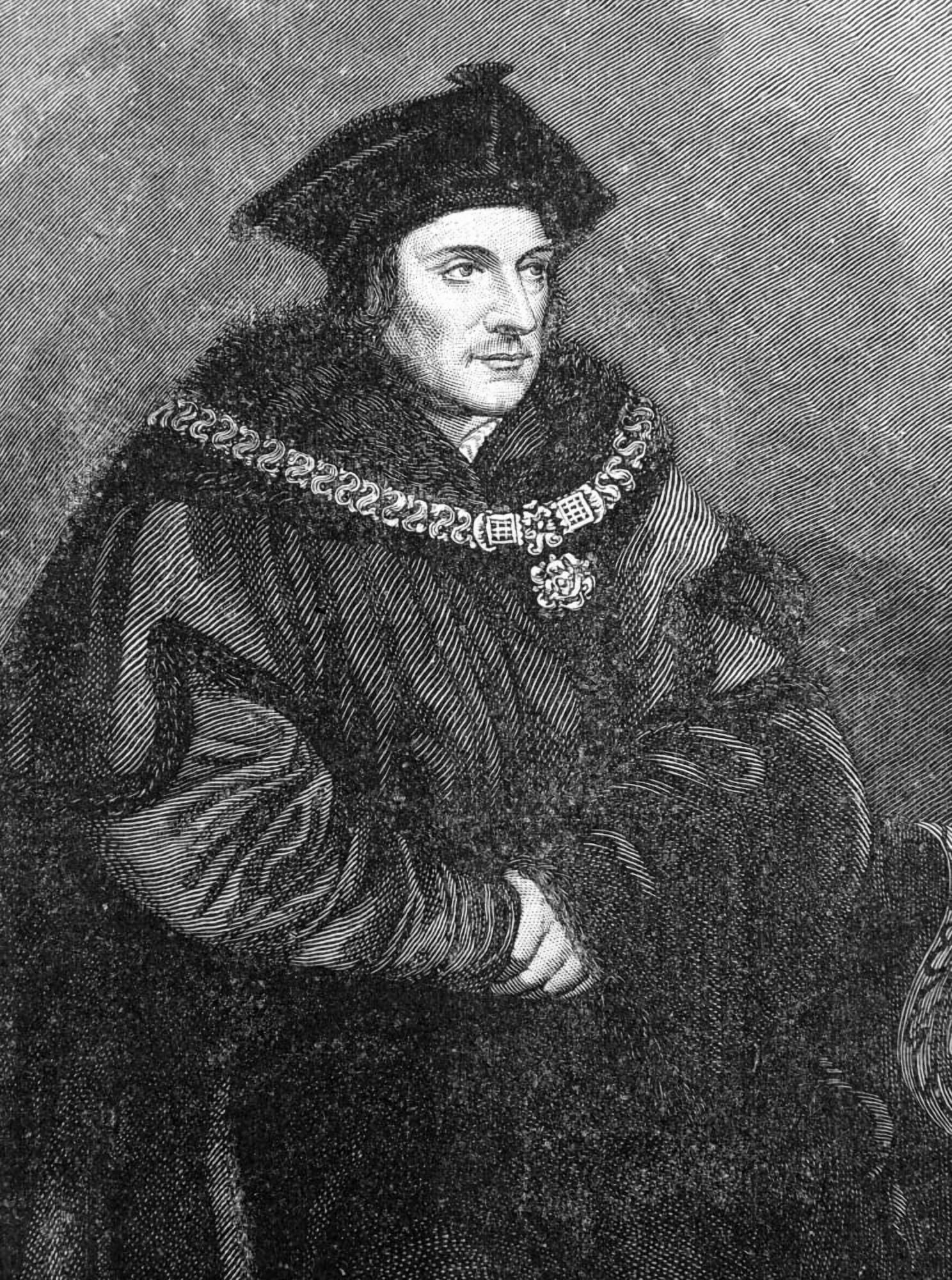 Posterazzi Sir Thomas More 1478 To 1535 English StatesmanLawyerAuthor After A Work By Hans Holbein The Younger Canvas Art - Ken Welsh Design Pics (24 x 34)