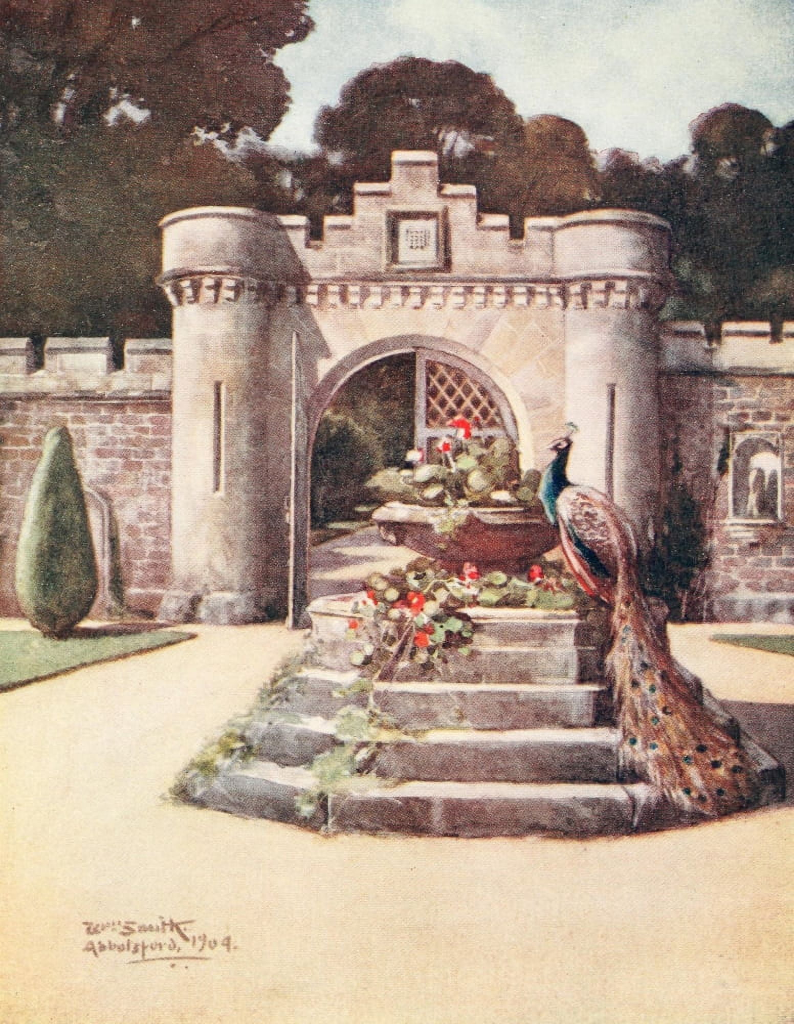 Posterazzi Sir Walter Scott 1913 Abbotsford gateway Canvas Art - William Smith (24 x 36)