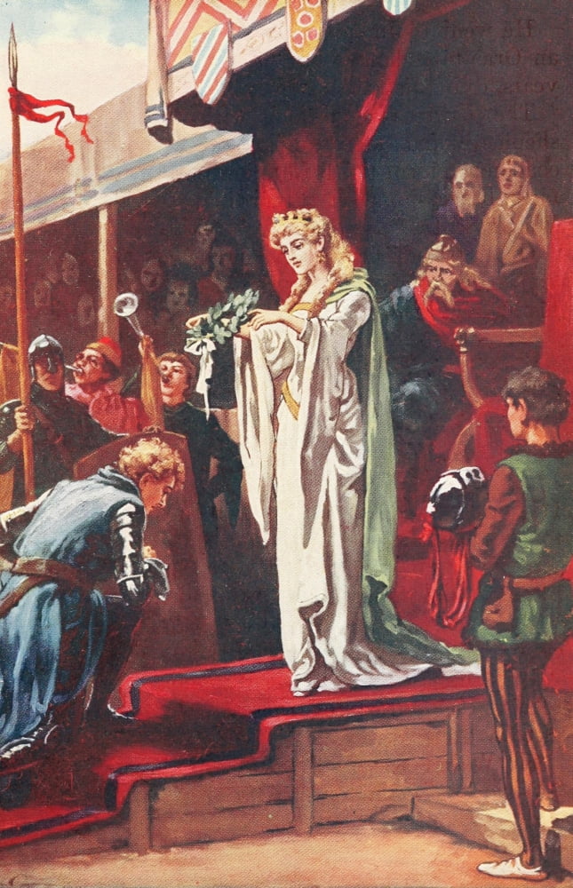 Posterazzi Sir Walter Scott 1913 Scene from Ivanhoe Scotts most brilliant romance Canvas Art - Unknown (24 x 36)