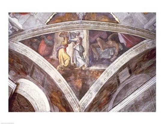 Posterazzi Sistine Chapel Ceiling Judith Carrying the Head of Holofernes Canvas Art - Michelangelo Buonarroti (36 x 24)
